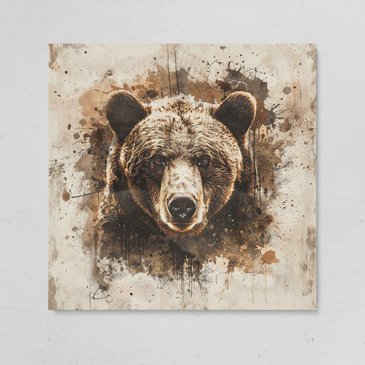 Grizzly Bear Close-Up Canvas on gallery wrap