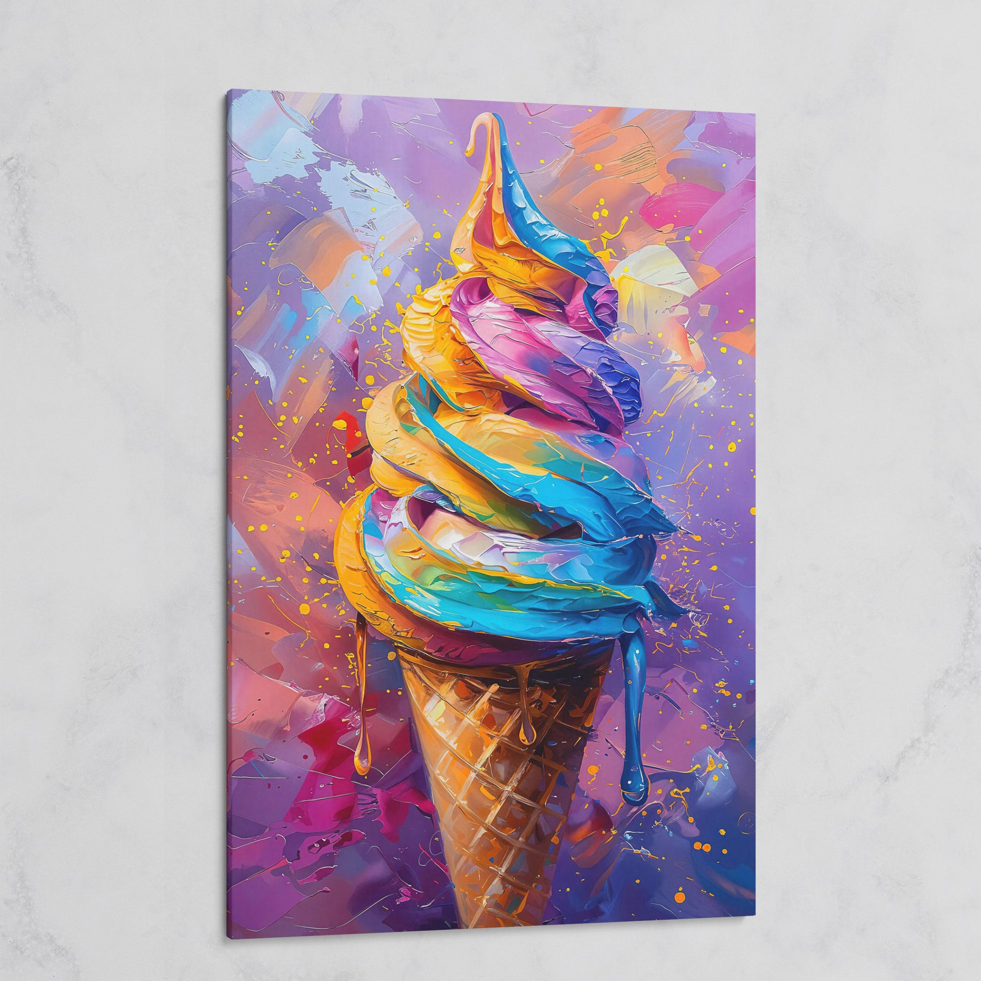 Colorful Dessert Canvas Print for Kitchen Walls on gallery wrap