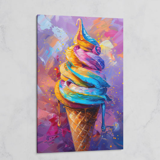 Colorful Dessert Canvas Print for Kitchen Walls on gallery wrap