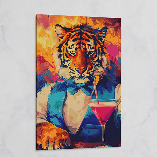 Elegant Tiger Canvas Print on gallery wrap