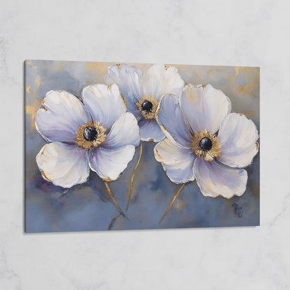 Lavender Orchids with Gold Centers Canvas Print on gallery wrap