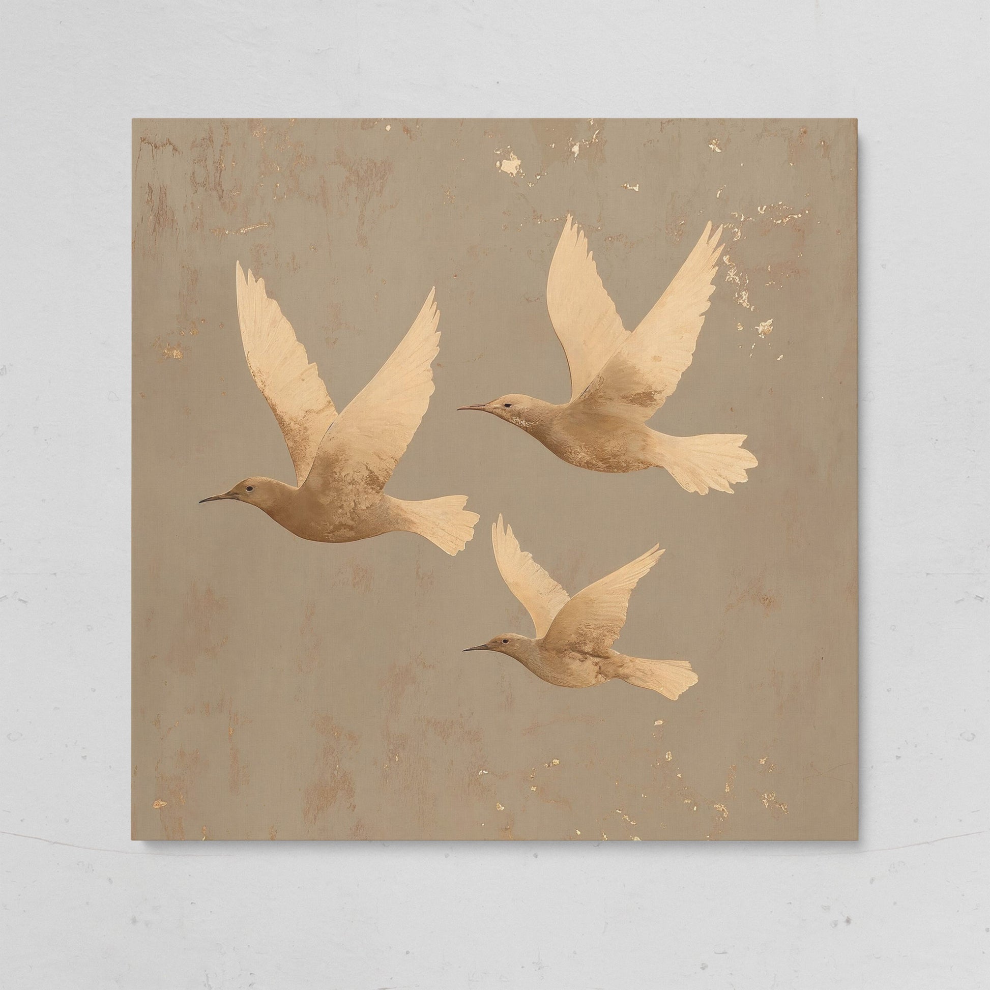 Flying Birds Minimalist Canvas on gallery wrap