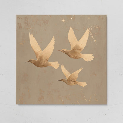 Flying Birds Minimalist Canvas on gallery wrap
