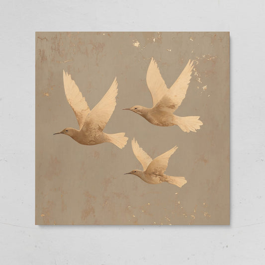 Flying Birds Minimalist Canvas on gallery wrap