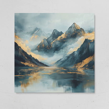 Mountain Range Canvas Wall Art on gallery wrap