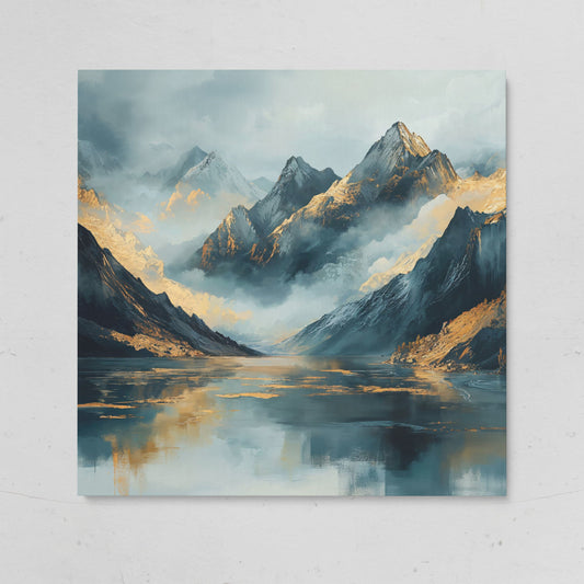 Mountain Range Canvas Wall Art on gallery wrap