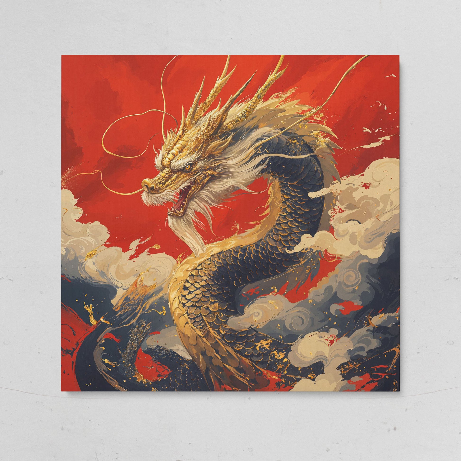 Golden Dragon Canvas Print on gallery wrap