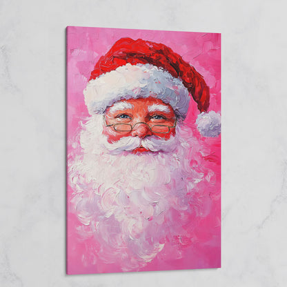 Santa Claus Portrait Canvas, Rose & Crimson on gallery wrap