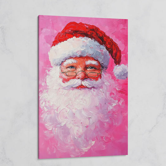 Santa Claus Portrait Canvas, Rose & Crimson on gallery wrap