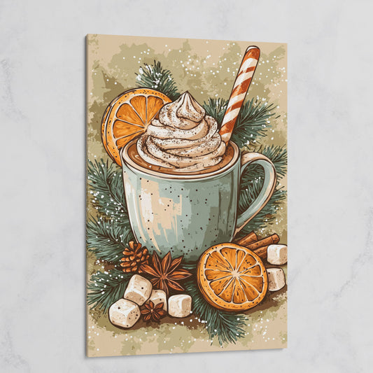 Hot Chocolate Still Life Canvas Print on gallery wrap