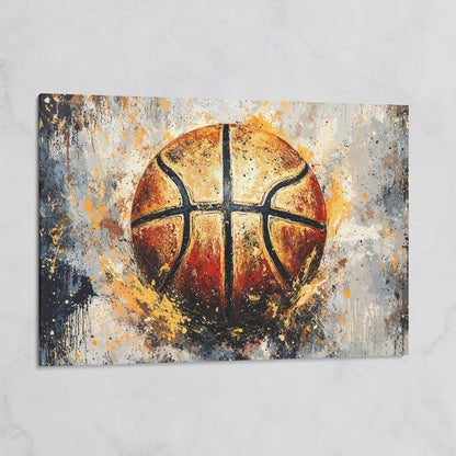 Abstract Basketball Canvas Print on gallery wrap