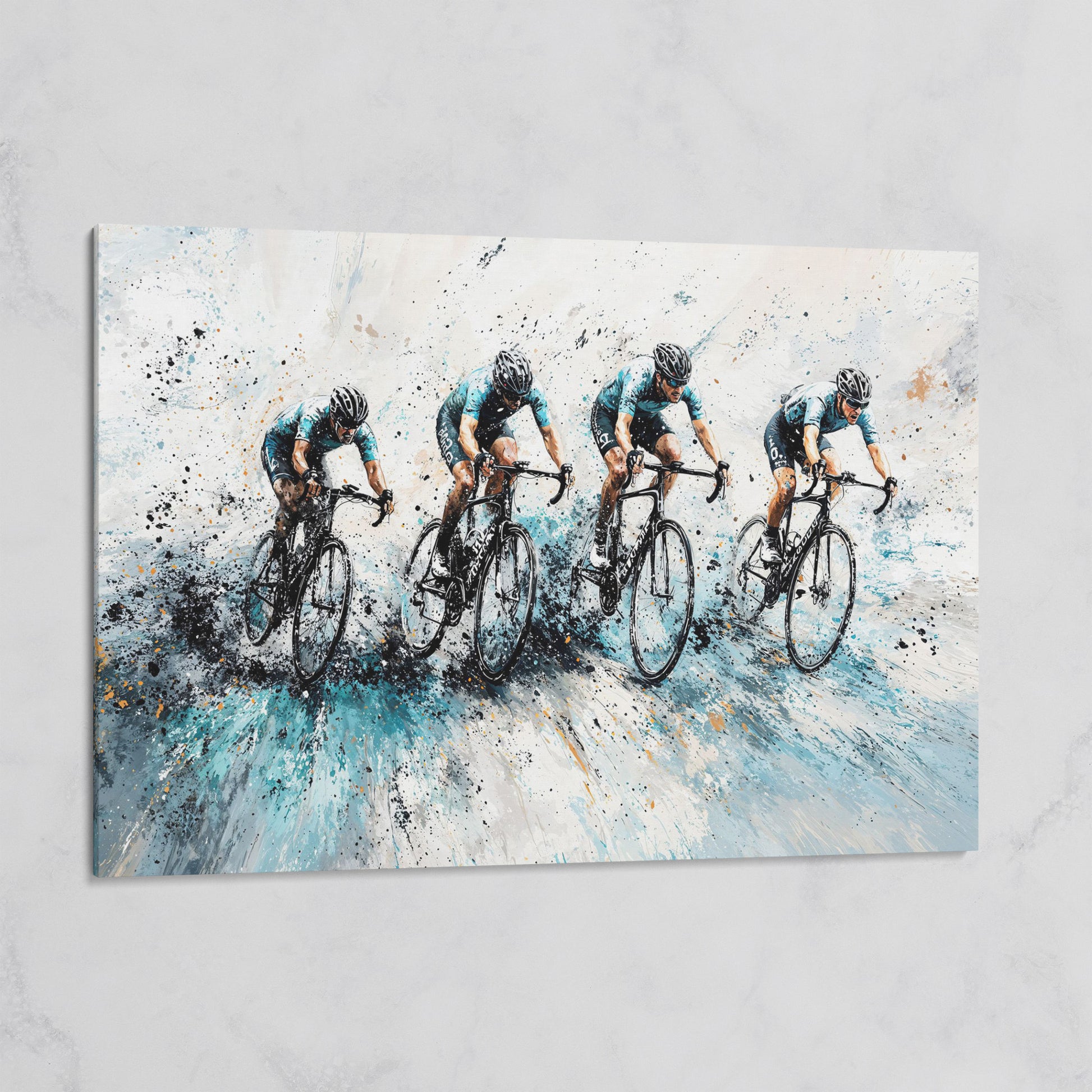 Cycling Team Abstract Canvas on gallery wrap