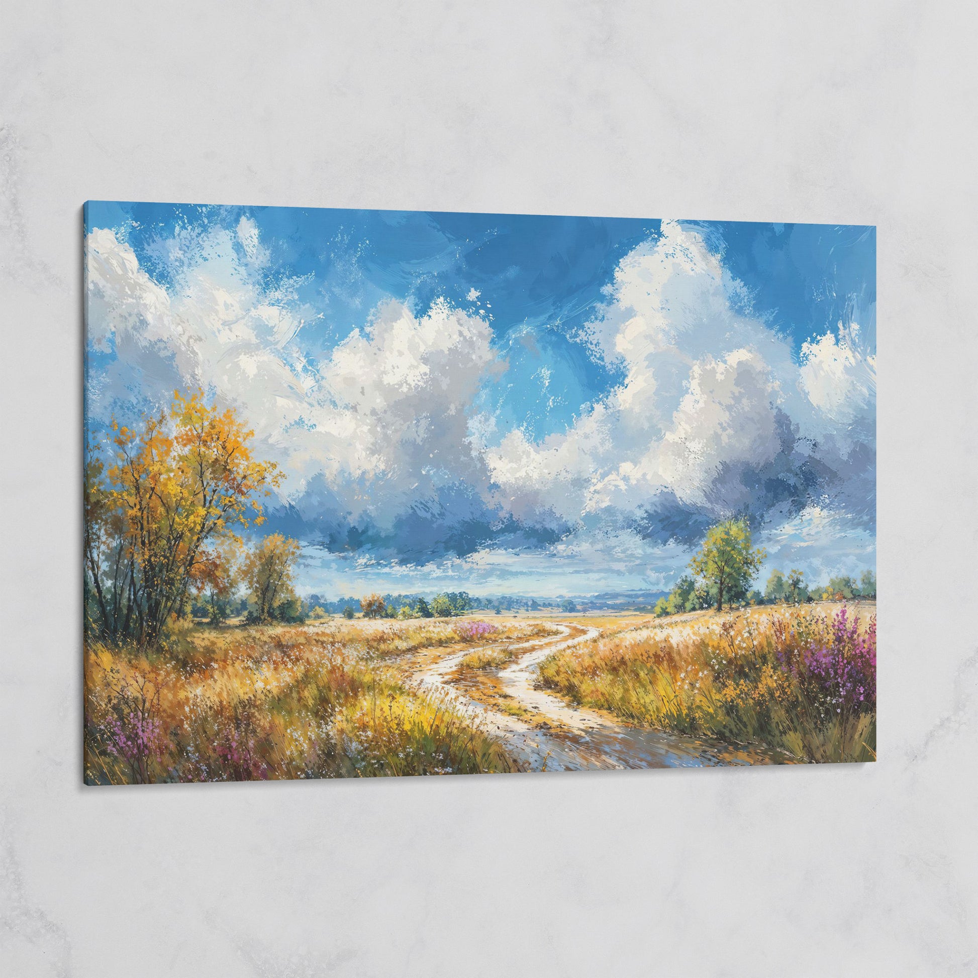 Wheat Field Path Canvas Print on gallery wrap
