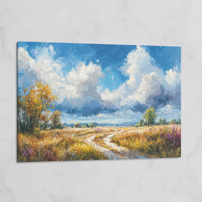 Wheat Field Path Canvas Print on gallery wrap