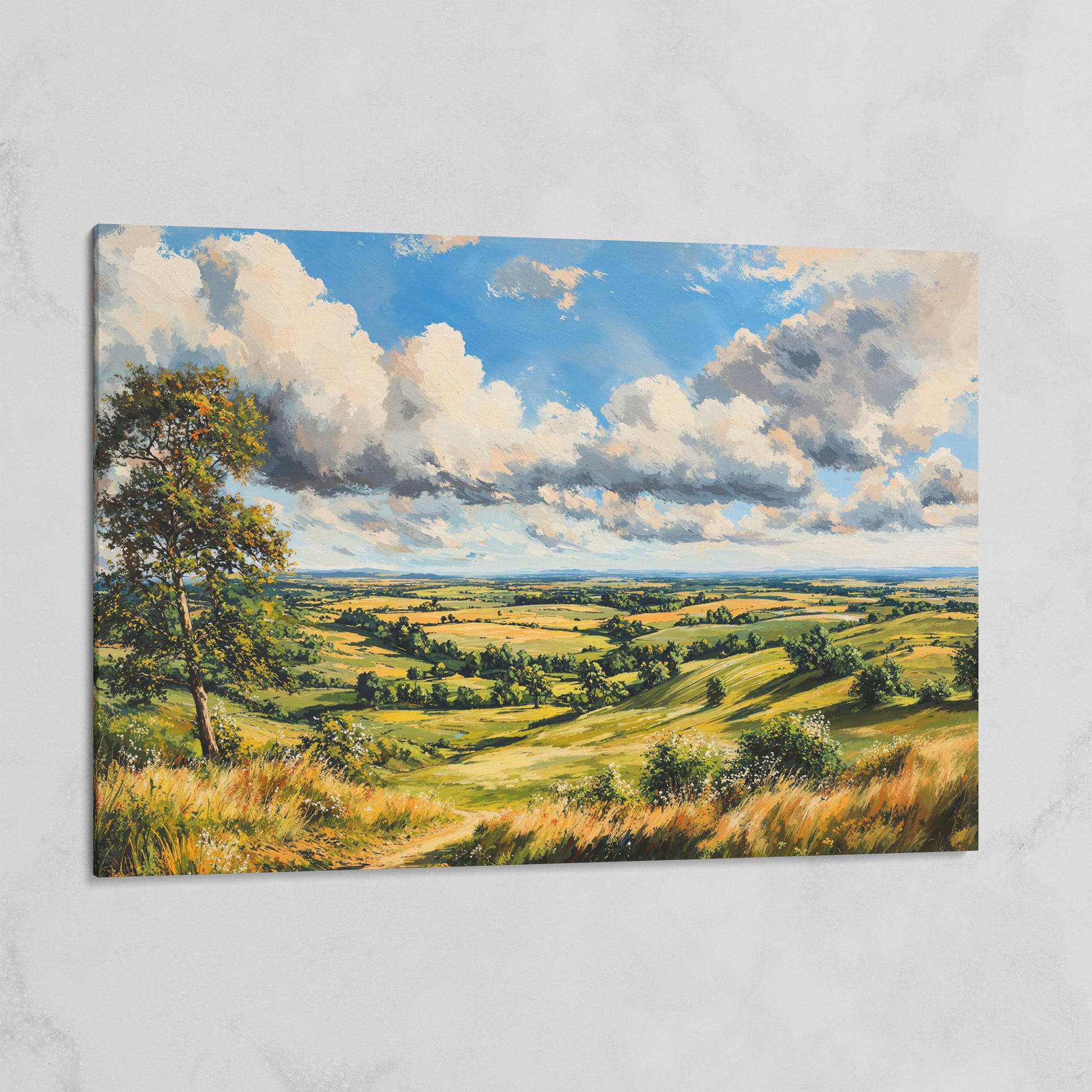 Open Fields and Rolling Hills Canvas Print on gallery wrap