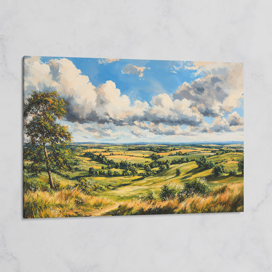 Open Fields and Rolling Hills Canvas Print on gallery wrap