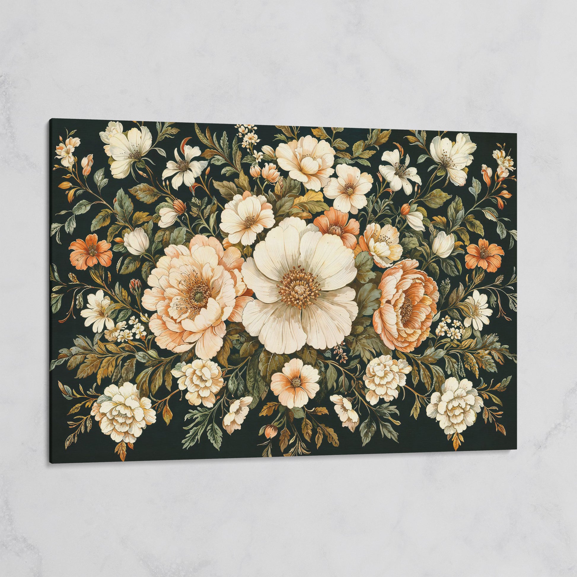 Vintage Floral Bouquet Canvas on gallery wrap