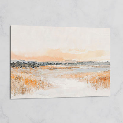 Serene Abstract Landscape Canvas Print on gallery wrap