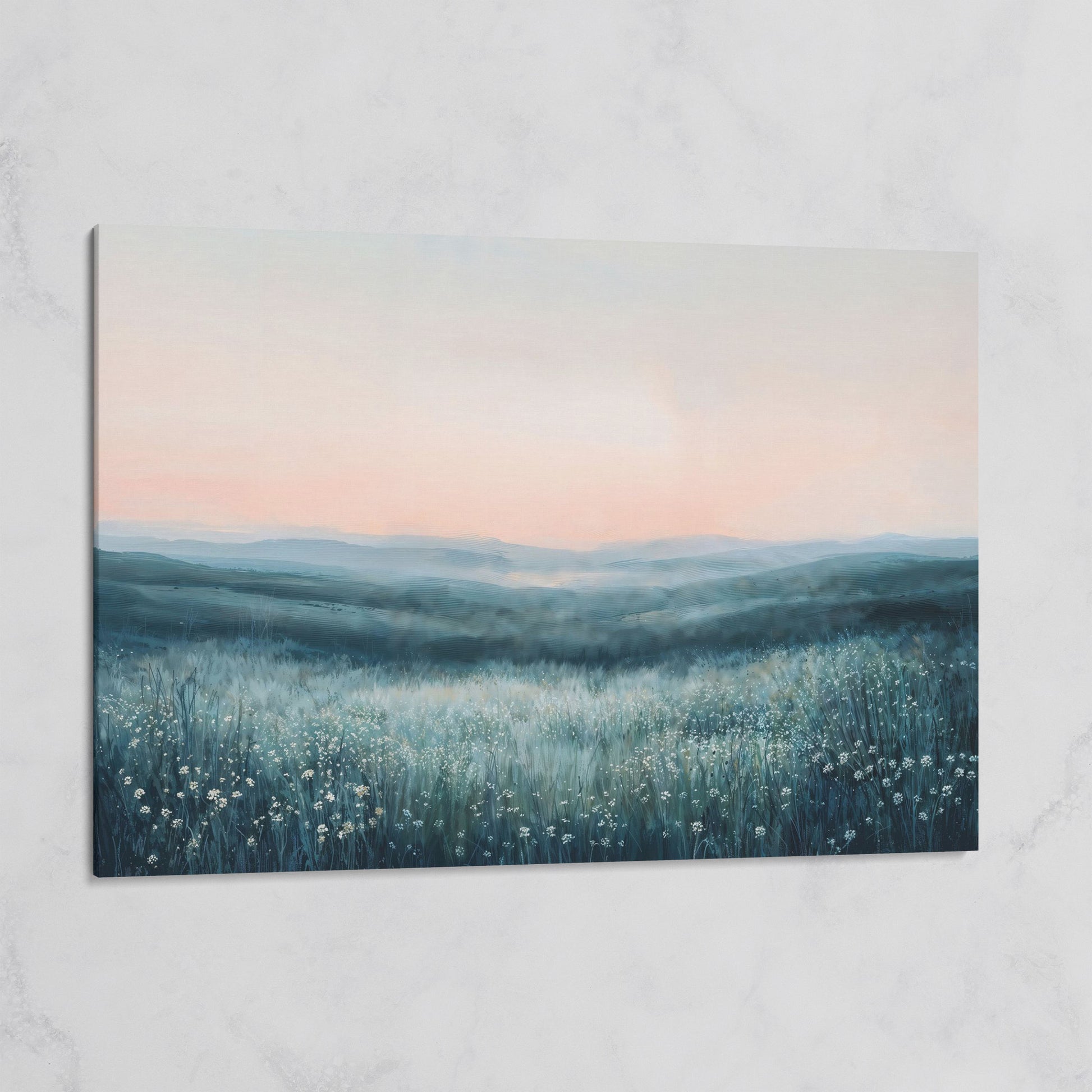 Panoramic Wildflower Meadow Canvas on gallery wrap