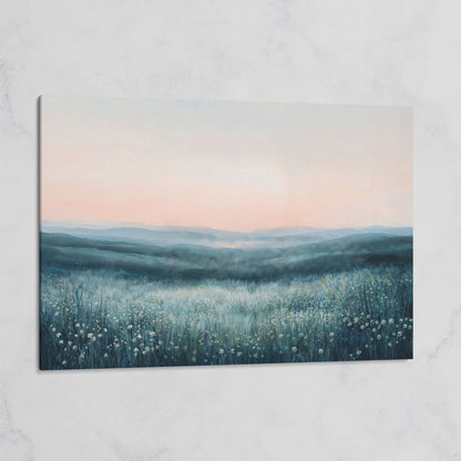 Panoramic Wildflower Meadow Canvas on gallery wrap