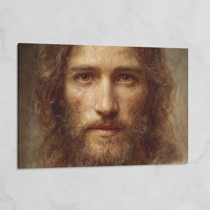 Face of Jesus Christ Canvas Art, Realistic Portrait Print on gallery wrap