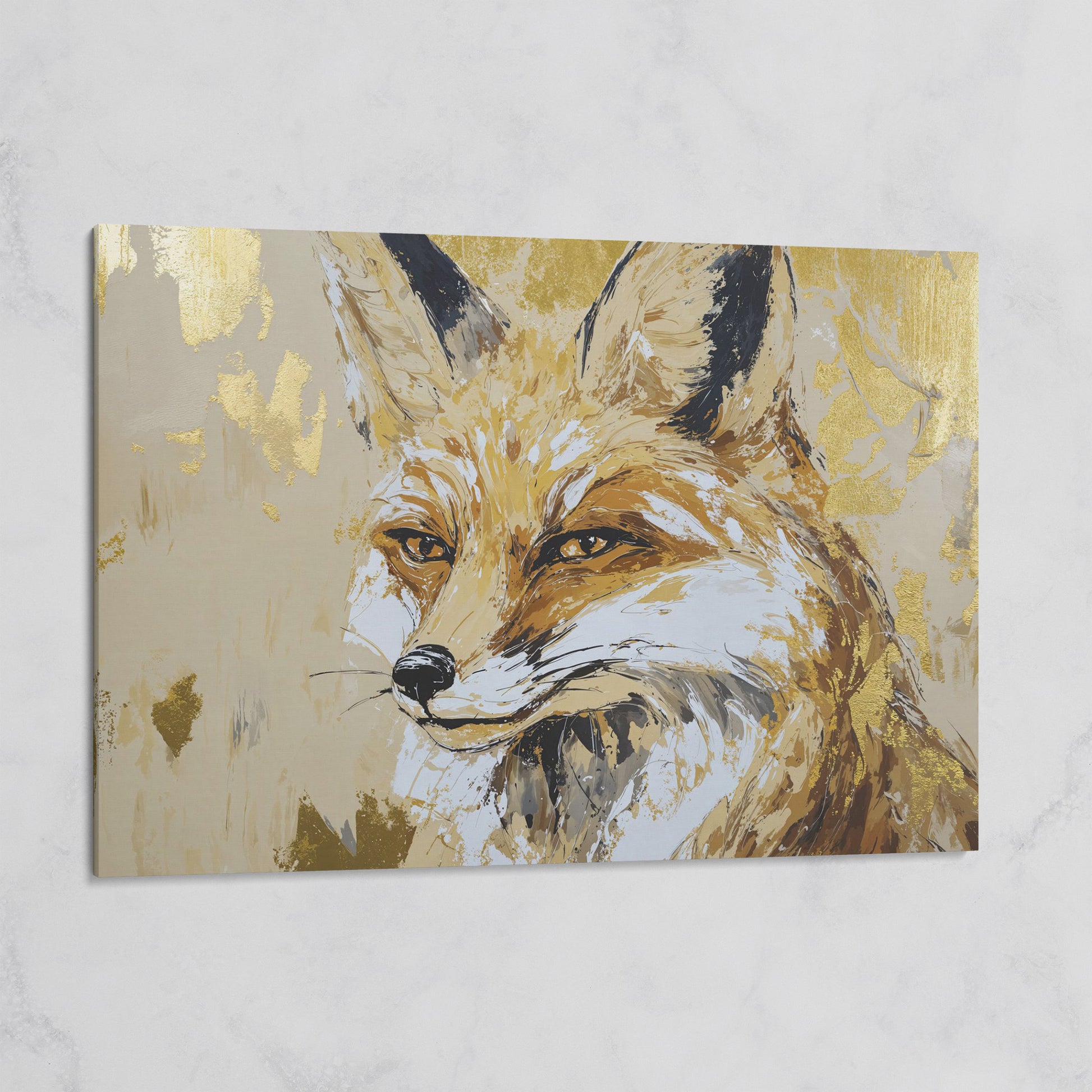Fox Portrait Canvas Wall Art on gallery wrap