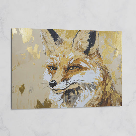 Fox Portrait Canvas Wall Art on gallery wrap