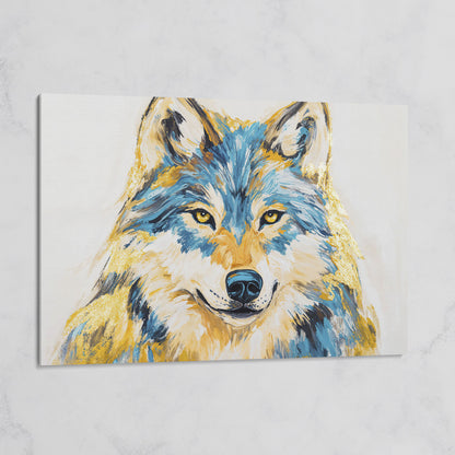 Wolf Portrait Canvas Art. Large Wildlife Wall Art on gallery wrap