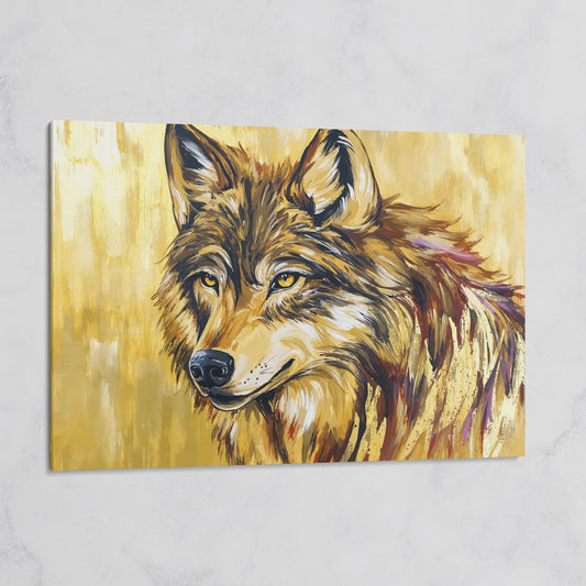 Wolf Portrait Canvas Wall Art on gallery wrap