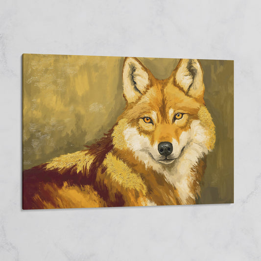 Close-Up Fox Portrait Canvas Wall Art on gallery wrap