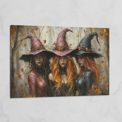 Enchanting Trio of Witches Canvas on gallery wrap