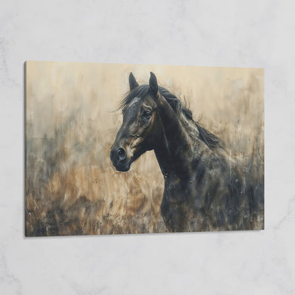Wild Horse in Profile Canvas Art on gallery wrap