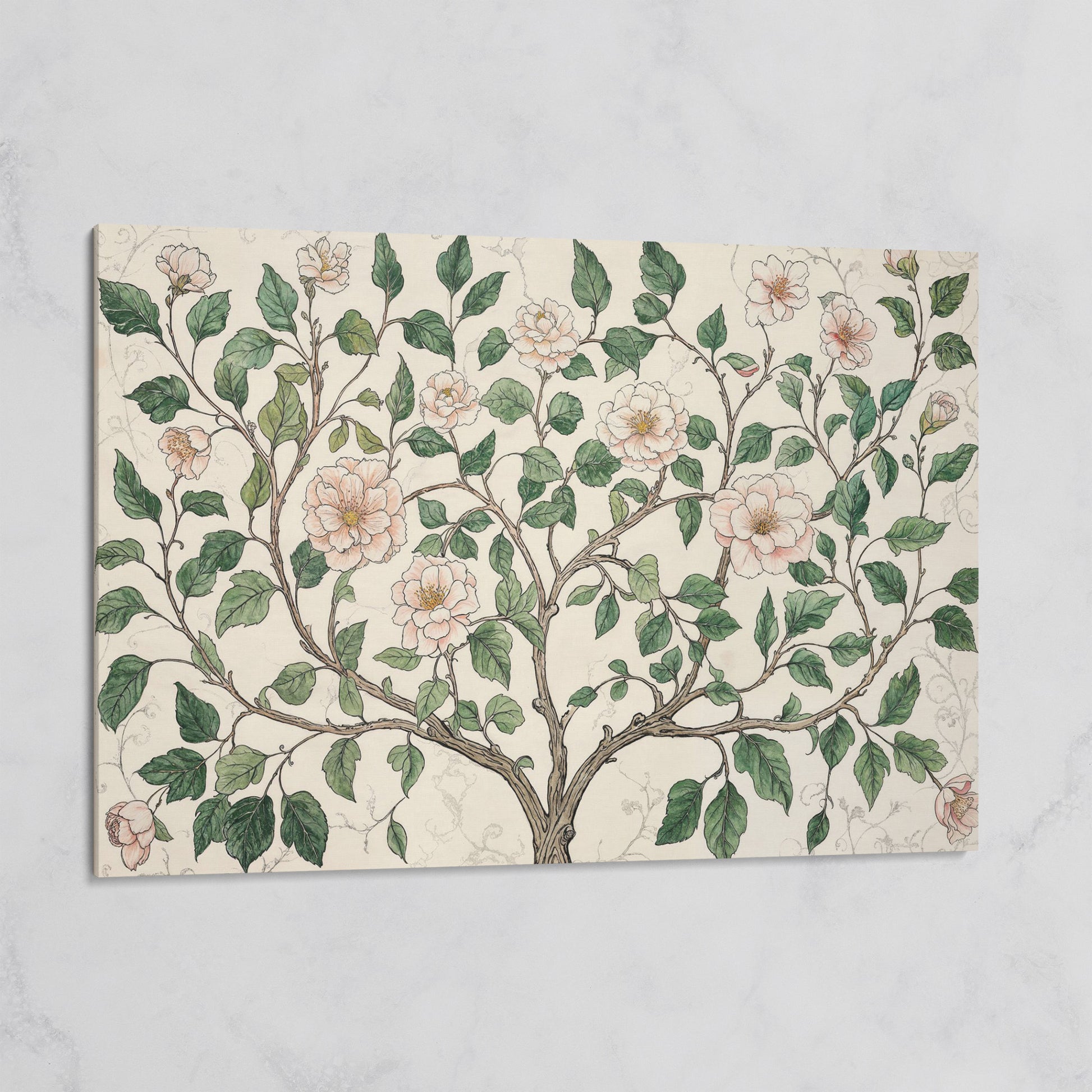 Rustic Floral Tree Canvas Print on gallery wrap