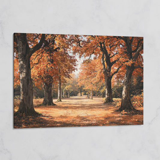 Autumn Forest Path Canvas Print on gallery wrap