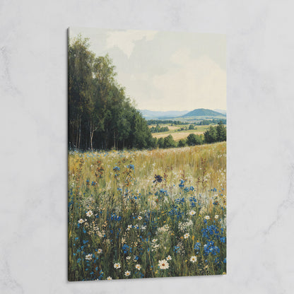 Summer Countryside Meadow Canvas on gallery wrap