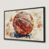 Vibrant Basketball Canvas Print for Man Cave Wall Decor