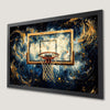 Abstract Basketball Hoop Art Poster for Sports Fans