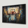 Abstract Basketball Hoop Canvas Print Sports Wall Art