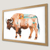 Abstract Bison Art Poster - Tribal Wildlife Decor for Your Walls