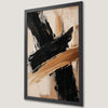 Abstract Black and Brown Splatter Art Poster for Modern Decor