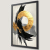 Abstract Black Gold Grey Art Poster - Modern Wall Decor