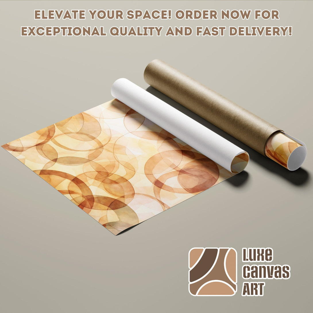 Abstract art Poster Roll in warm earth tones. Elevate your space with this stylish print!