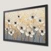 Abstract Cream and Gold Floral Art Poster for Modern Decor