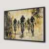 Abstract Cyclists Racing Canvas Print for Sports Enthusiasts
