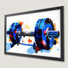 Abstract Dumbbell Art Poster - Motivational Gym Decor