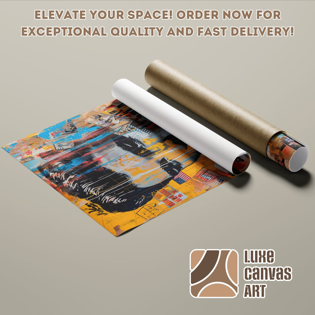 Abstract art Poster Roll with vibrant colors. Elevate your space with this unique art piece. Order now for fast delivery!
