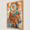 Abstract Feathers Dreamcatcher Art Poster for Bohemian Decor