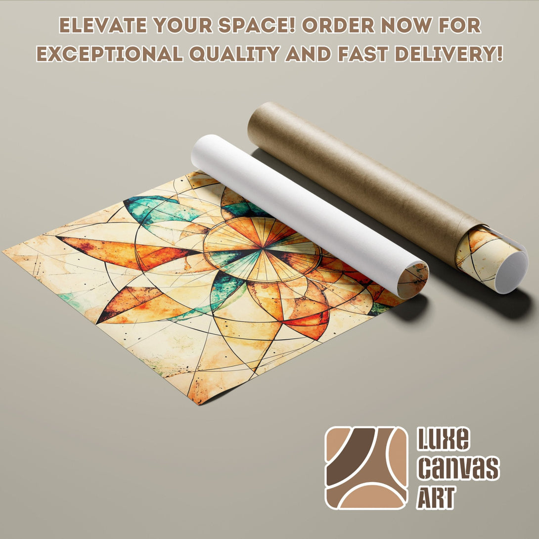 Abstract art Poster Roll in warm tones. Elevate your space with this stunning art piece.