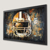 Abstract Football Helmet Art Poster for Man Cave Decor