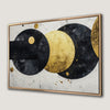 Abstract Geometric Canvas Print in Black and Gold